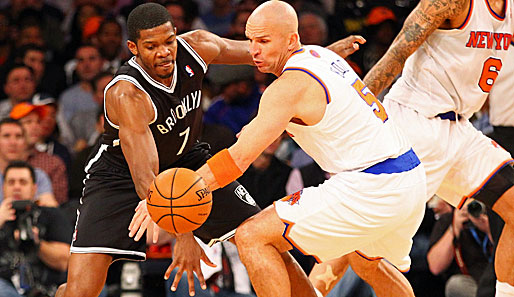 Joe Johnson (l.) erzielte gegen die New York Knicks 25 Punkte für die Brooklyn Nets