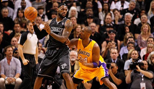 LeBron James (l.) und Kobe Bryant (r.) gehören zu den besten Spielern der NBA