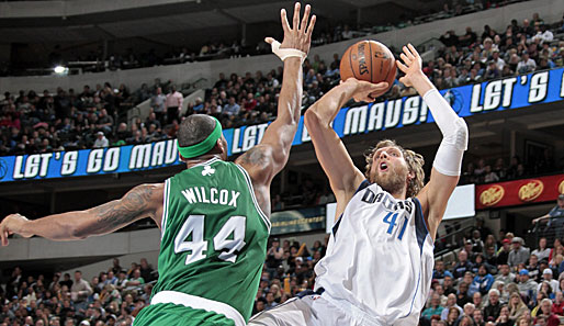 Mavs-Superstar Dirk Nowitzki erzielte gegen die Boston Celtics 22 Punkte