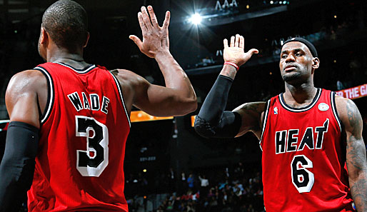 Die Miami Heat um Dwyane Wade und LeBron James sind seit 15 Spielen ungeschlagen