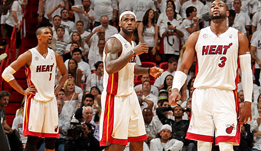 Die Big Three der Miami Heat konnte am Ende von Spiel eins keine Akzente mehr setzen