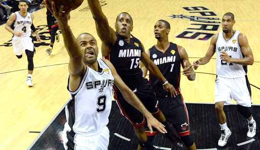Tony Parker war in Spiel fünf der Finals gegen die Miami Heat Topscorer der San Antonio Spurs