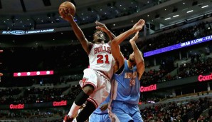 Jimmy Butler (l.) spielt seine bislang stärkste Saison für die Chicago Bulls