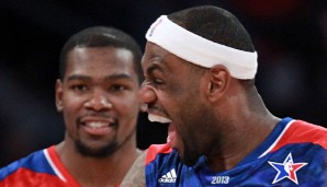 Beim All-Star Game treffen LeBron James und Kevin Durant erneut aufeinander