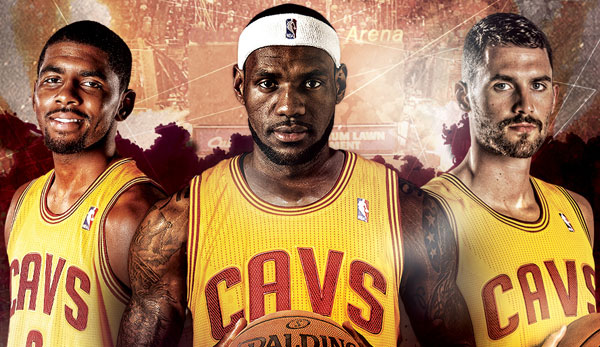 Kyrie Irving, LeBron James und Kevin Love sind die Big 3 der Cleveland Cavaliers