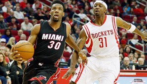 Heat-Guard Norris Cole und Jason Terry (r.) von den Houston Rockets könnten getradet werden