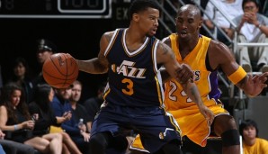 Trey Burke (l.) kann sich mit den Utah Jazz erneut gegen die Lakers durchsetzen