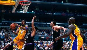 Platz 15: Kobe Bryant (Los Angeles Lakers): 47 Punkte (13/33 FG, 39,4 Prozent) in der Crunchtime in den Playoffs 2002 in 16 Spielen.