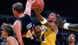 Platz 8 (44 Punkte) - Western Conference Finals 1985 Spiel 5, Los Angeles Lakers - Denver Nuggets 153:109
