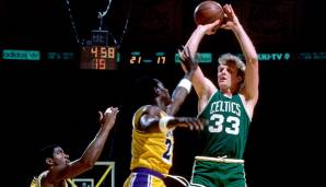 Platz 15: Larry Bird (Boston Celtics) - 716 Punkte, 3 Titel - Punkteschnitt: 23,10.