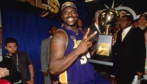 Platz 12: Shaquille O'Neal (Los Angeles Lakers, Miami Heat) - 865 Punkte, 4 Titel - Punkteschnitt: 28,83.