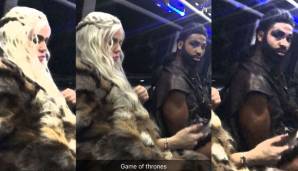 A propos Eieiei: Tristan Thompson und Freundin Khloe Kardashian kamen als Khal Drogo und Khaleesi (Game of Thrones)!