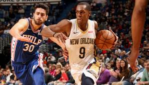 ASSISTS: Platz 3: Rajon Rondo (New Orleans Pelicans) - 18 Assists gegen die Philadelphia 76ers.