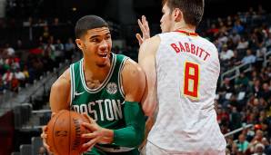 Platz 19: Jayson Tatum (Boston Celtics) - 27 Punkte (11/19 FG), 4 Rebounds, 4 Steals gegen die Atlanta Hawks - GameScore: 23,8.