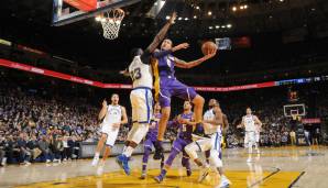 Platz 16: Kyle Kuzma (Los Angeles Lakers) - 27 Punkte (9/15 FG, 6/9 Dreier), 14 Rebounds gegen die Golden State Warriors - GameScore: 23,9.