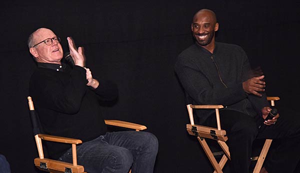 Glen Keane und Kobe Bryant im Gespräch während des Screening von "Dear Basketball" in New York.