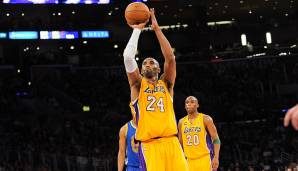 Platz 3: KOBE BRYANT (1996-2016) - 8.378 (83,7 Prozent) für die Lakers.