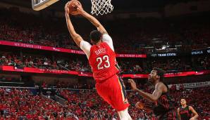 Platz 6: Anthony Davis (New Orleans Pelicans): 132 Punkte, 49 Rebounds, 13 Assists - 195,75 Dunkest-Punkte (4 Spiele)