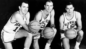 Platz 18: St. Louis Hawks mit 143 Punkten gegen die Minneapolis Lakers in Spiel 3 der Western Division Finals 1957 - Ergebnis: 143:135 2OT - Topscorer: Slick Leonard (42).