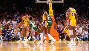 Platz 8: Los Angeles Lakers (1984) - 47 Punkte im dritten Viertel in Spiel 3 der Finals gegen die Boston Celtics - Ergebnis: 137:104