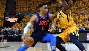 ALL-NBA SECOND TEAM: Russell Westbrook (Oklahoma City Thunder, Guard, 322 Punkte): 25.4 Punkte, 10.3 Assists, 10.1 Rebounds, 1.8 Steals.