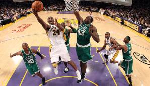 Platz 11: Los Angeles Lakers - 12 Siege (27.05.2009-03.06.2010) - Ende der Serie: Niederlage in Spiel 2 der Finals gegen die Boston Celtics (94:103).