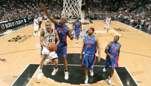 Platz 16: San Antonio Spurs 2004/05 | Net-Rating: 4,9 | Bilanz: 16-7 | Ergebnisse: 4-1 vs. Nuggets, 4-2 vs. Sonics, 4-1 vs. Suns, 4-3 vs. Pistons.