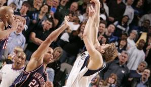 2008 - Dirk wird All-Time Leading Scorer der Mavericks: Mit diesem Wurf über Richard Jefferson von den Nets verdrängt Dirk Rolando Blackman von Platz eins der All-Time Scoring List der Dallas Mavericks!