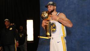 Bis Sommer 2022 unter Vertrag: Stephen Curry. Der zweifache MVP unterschrieb 2017 einen Fünfjahresvertrag über 201 Millionen Dollar bei den Warriors – den sogenannten "Super-Max".