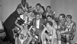 George Senesky: 1 Titel als Head Coach (1956, Philadelphia Warriors) - 1 Titel als Spieler (1947, Warriors, BAA)
