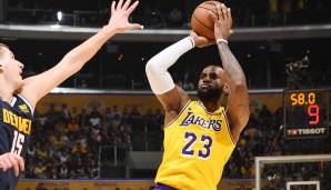 Los Angeles Lakers: Hat LeBron James seinen Jumper in Cleveland vergessen? Nur 29,8 Prozent seiner Sprungwürfe konnte der King bisher nur versenken. Aus dem Dreierland ist sogar noch verheerender (5/29, 17,2 Prozent).