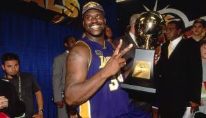 SHAQUILLE O'NEAL (1992-2011) – Teams: Magic, Lakers, Heat, Suns, Cavaliers, Celtics – Erfolge: 4x Champion, 3x Finals-MVP, MVP, 15x All-Star, 8x First Team, 2x Second Team, 4x Third Team, 3x All-Defensive, Rookie of the Year, All-Star Game MVP.