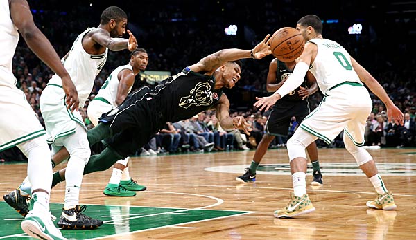 Kyrie Irving führte die Celtics zum Sieg gegen die bis dahin ungeschlagenen Bucks.