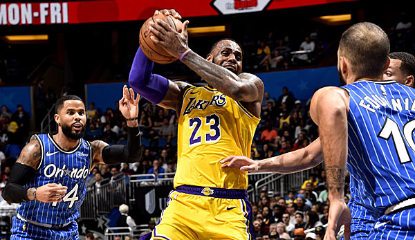 LeBron James und die Los Angeles Lakers verlieren ihr Auswärtsspiel in Orlando.
