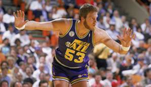 Platz 4: Mark Eaton blockte für die Utah Jazz zweimal in seiner Karriere 14 Würfe - darunter am 18. Februar 1989 gegen die San Antonio Spurs.