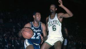 Platz 10: Elgin Baylor (Los Angeles Lakers) - 13. Februar 1963: 50 Punkte, 15 Rebounds und 11 Assists gegen die Boston Celtics.