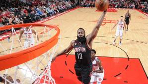 Platz 4: James Harden (Houston Rockets) - 31. Dezember 2016: 53 Punkte, 16 Rebounds und 17 Assists gegen die New York Knicks.