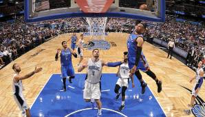 Platz 2: Russell Westbrook (Oklahoma City Thunder) - 29. März 2017: 57 Punkte, 13 Rebounds und 11 Assists gegen die Orlando Magic. Drei Triple-Doubles mit mindestens 50 Punkten in der Karriere.