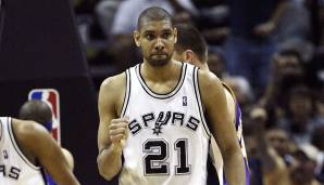 Platz 3: Tim Duncan (1997-2016): 1001 Siege (71,9 Prozent Siegquote) - Teams: Spurs.