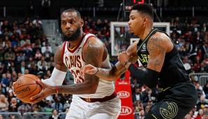 Platz 4: LeBron James (Cleveland Cavaliers): 19 Assists gegen die Atlanta Hawks am 9. Februar 2018.