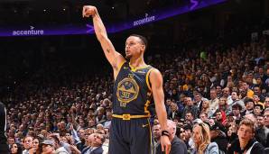 Stephen Curry (Golden State Warriors) - Saisonstatistiken: 28,6 Punkte - 44,4 3P% - 236/531 3PA