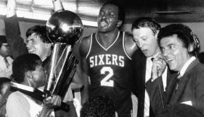 Moses Malone gewann mit den Philadelphia 76ers seinen einzigen NBA-Titel.