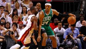 Platz 4: Paul Pierce (Celtics, Nets, Wizards, Clippers) - 10 Mal von D-Wade geblockt.