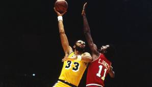 Platz 13: Kareem Abdul-Jabbar - 13 Playoff-Teilnahmen in Folge mit den Lakers (von 1977 bis 1989) - insgesamt 18 Teilnahmen