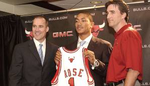 Chicago Bulls im Jahr 2008, Bilanz: 33-49 (neuntschlechteste Bilanz) - Chance auf Top-Pick: 1,7 Prozent (17 von 1000 Kugeln) - Gezogen: Derrick Rose.