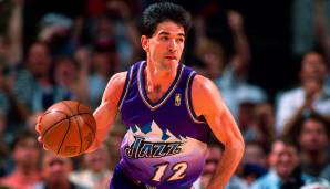 John Stockton - Utah Jazz: Mit Stockton auf der Point-Guard-Position entwickelte sich in den späten 90er Jahren eine Rivalität zwischen seinen Utah Jazz und Jordans Bulls. Zweimal stand man sich in den NBA Finals gegenüber.