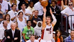 5/5 Dreier - Mike Miller (Miami Heat) in Spiel 3 der NBA Finals 2013 gegen die San Antonio Spurs - Ergebnis: 77:113.