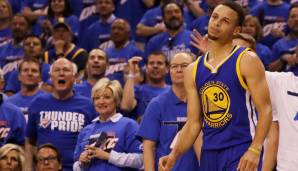 Platz 8 - Stephen Curry (Golden State Warriors): -39 vs. Oklahoma City Thunder am 22.05.2016.