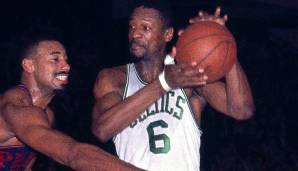 Platz 4: Bill Russell (Boston Celtics): 6,3 Assists im Schnitt in 12 Spielen in den Playoffs 1965.