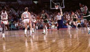 Tie – Platz 7: Jo Jo White (4.6.1973, Game 5, NBA Finals): 60 Minuten beim 128:126-Sieg der Celtics über die Suns nach 3OT (33 Punkte, 9 Assists).